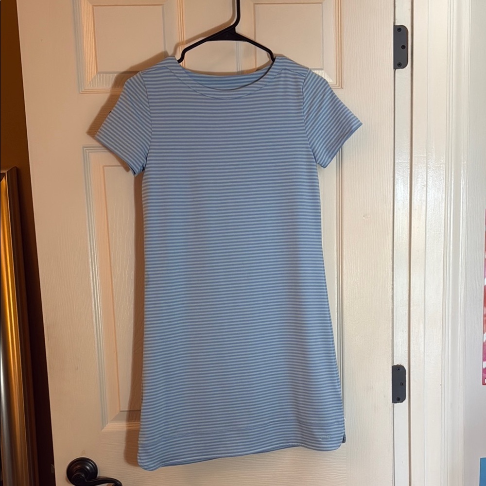 Vineyard Vines Light Blue Striped Casual Dress